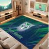 Wigan Warriors Personalized Crystal Velvet Carpet, Customized Name Text Soft Anti‑Slip Rug for Living Room Bedroom