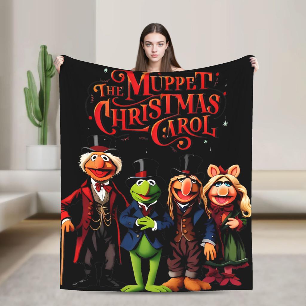 Ms Piggy Queen Vintage Muppet Show Blankets Coral Fleece Plush Super Warm Throw Blankets for Bedroom Sofa Bedspread
