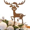 1 шт. Рождественское украшение для сада, Кованый олень, Милый и очаровательный винтажный олень, Садовое/дверное и уличное украшение