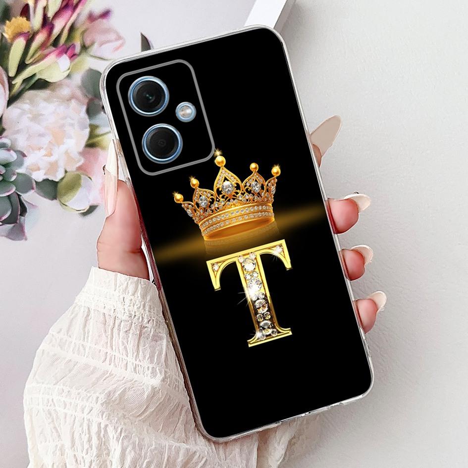 Чехол для Xiaomi Redmi Note 12 5G Милые Буквы Короны Прозрачный Силиконовый Мягкий Тонкий Чехол Для Телефона Redmi Note 12 Pro Plus