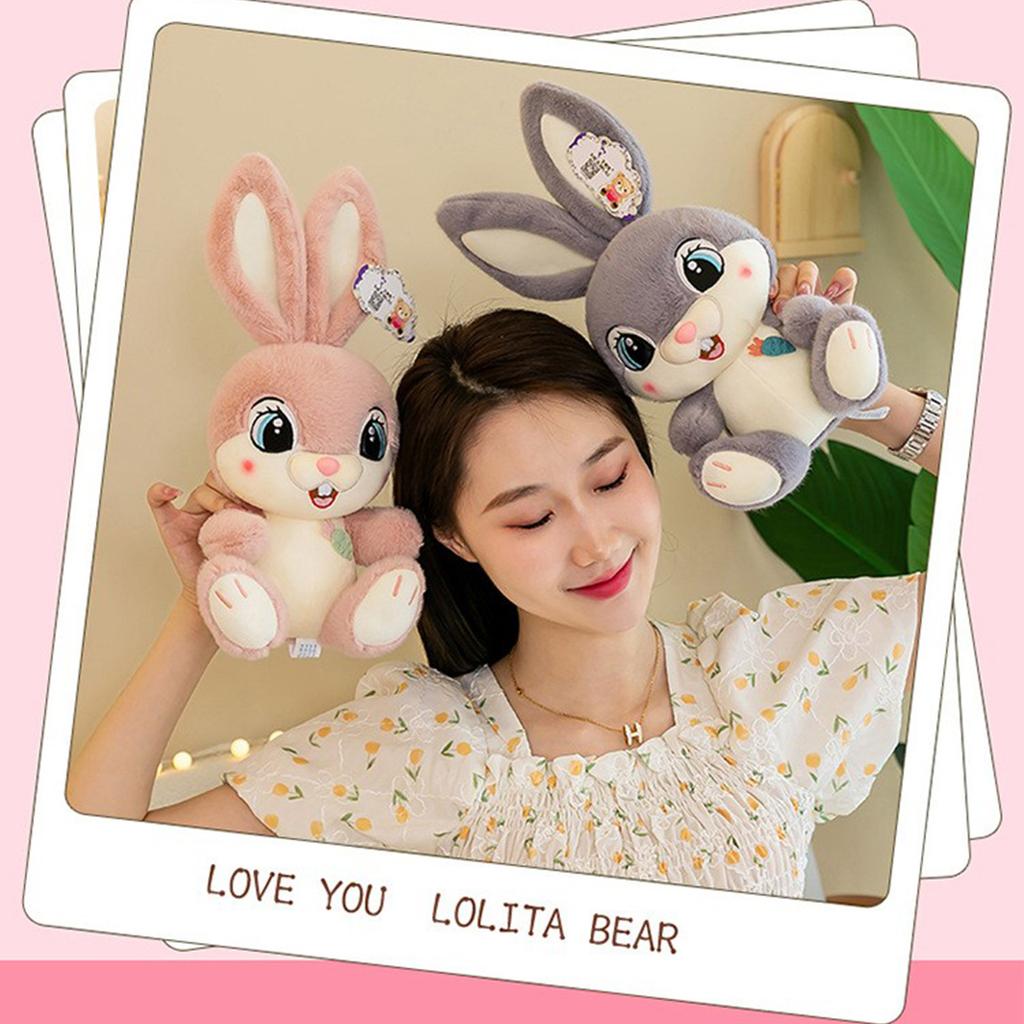 35см Плюшевые куклы-кролики Кавайные плюшевые игрушки-кролики Пасхальные подарки Креативные животные Детский подарок на день рождения Милый кролик