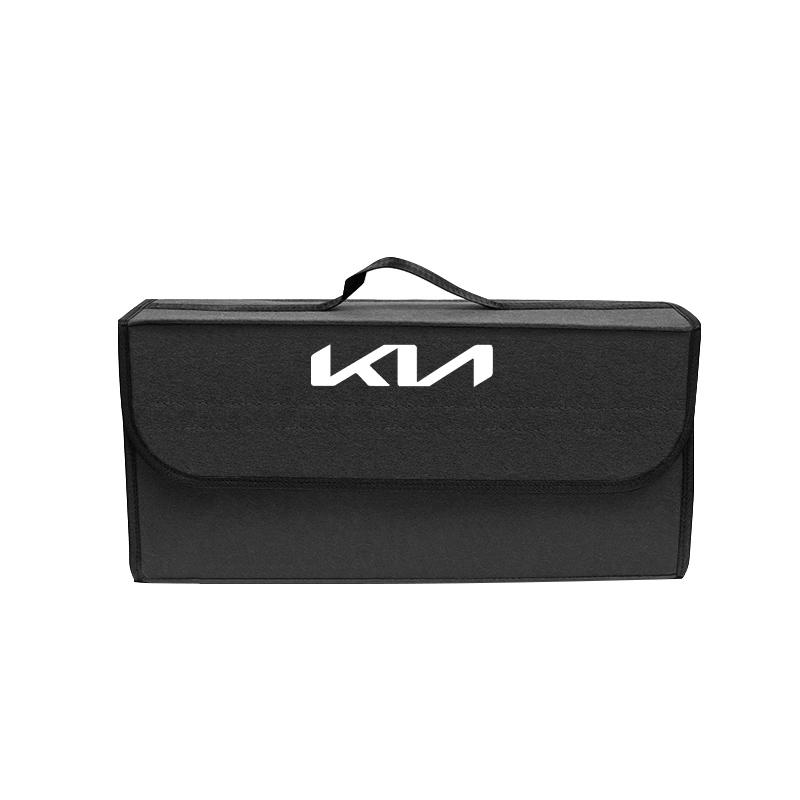 BTQNM1 1Pcs Car Soft Felt Storage Box Trunk Large Organizer Tool For KIA K9 Sportage Niro K5 Carnival EV6 EV9 EV3 K8 Stinger Forte