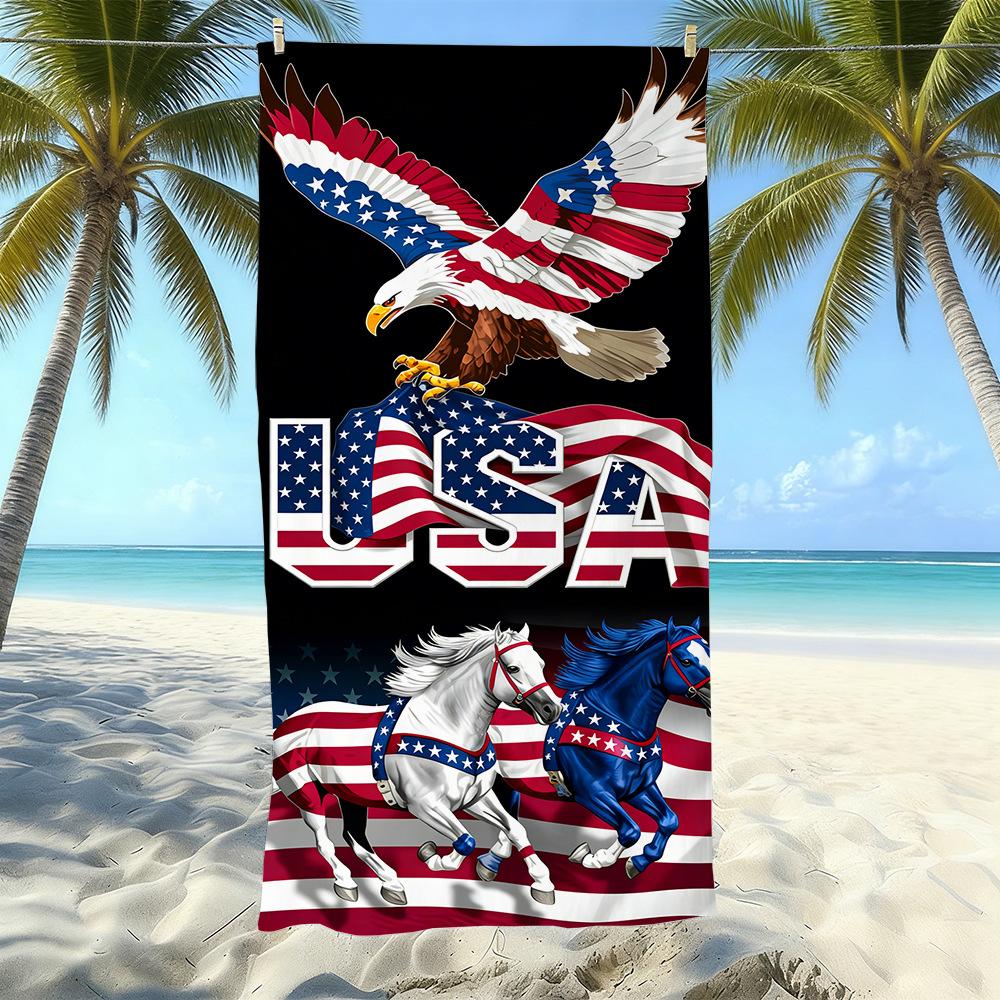 Microfiber Printed Beach Towel Quick-Drying Sand-Proof Absorbent Bath Towel Travel Swimming Towel