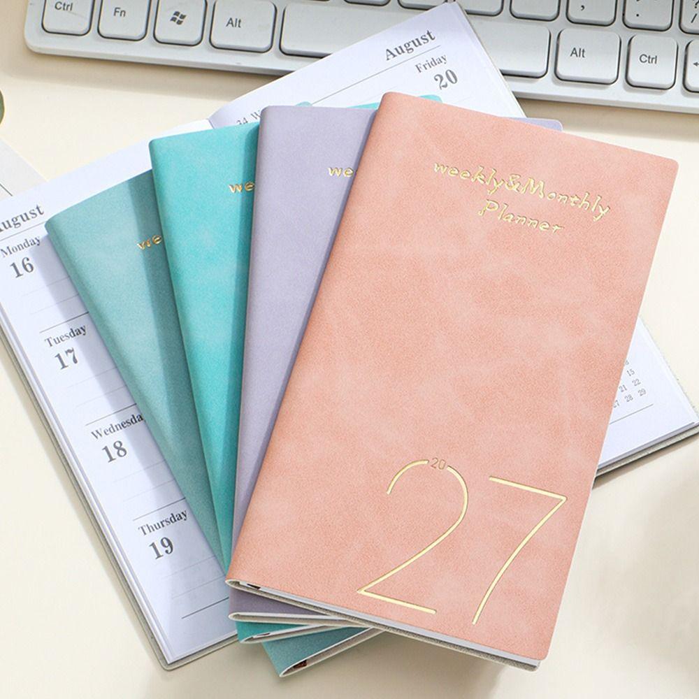 Daily Planning 2027 A6 Planner Notebook Portable Daily Planner New PU Notebook School Supplies