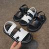 Детские летние сандалии для мальчиков и девочек, пляжная обувь, мягкая подошва, нескользящие детские повседневные тапочки, простые, универсальный размер 21-30