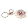 Peony Flower Keychain Vivid Details Smoother Surfaces Metal Car Keychain for Bag Pendant