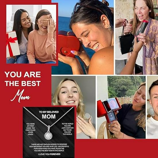 Набор шкатулок для украшений Apple на День святого Валентина и Рождество с ожерельем и розой