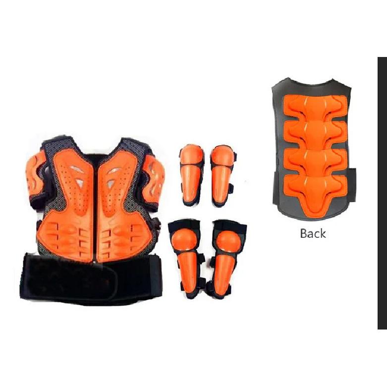 For Height 0.8-1.6M Child Youth Full Body Protect Armor Motocross Armour Vest Skating waistcoat Chest Spine Knee Elbow Guard