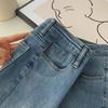 High-Waist Slim Flared Jeans for Women - Summer Retro Style with Raw Edge