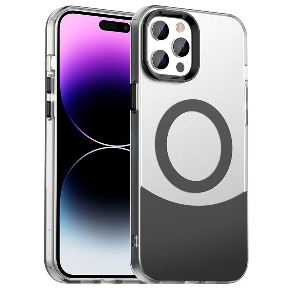 For iPhone 14 Pro Case Compatible with MagSafe Color Splicing IMD TPU+PET+PC Mobile Cover