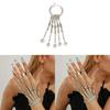 Dark Style Gothic Skeleton Finger Bracelet With Electroplated Alloy For Women Gift