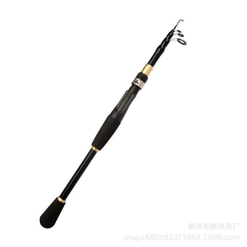 Telescopic Luya Rod M Adjustment Portable Short Section Contraction Vibration Solid Rod Handle Straight Long Throw Fishing Rod