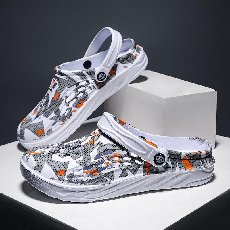 Fashion Summer Men Slippers Outdoor Garden Shoes  Male Beach Slippers Flip-Flops Men Indoor Home Slides Loafers Mules Plus Size 49