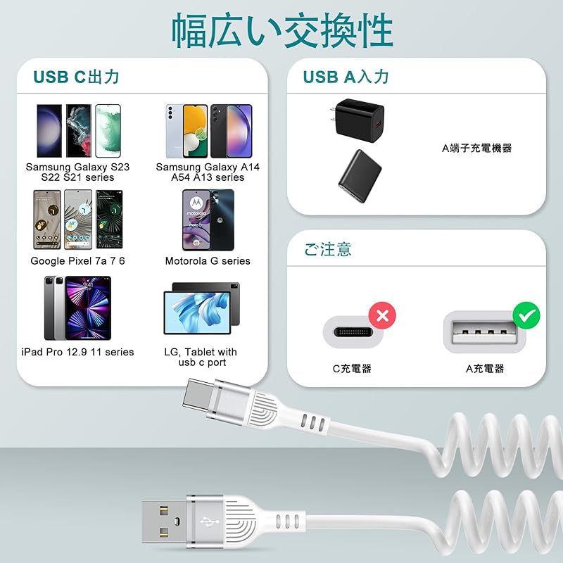 Type C Charging Cable iPhone 16 Charging Cable Coil Type From 0.3m To 1.2m Extend QC3.0 Fast Charging Type C Cable High Speed Data Transfer Max 3A