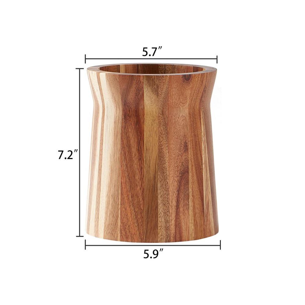 Wooden Cutlery Holder Acacia Wood Utensil Storage Box Portable Storage Rack Countertop