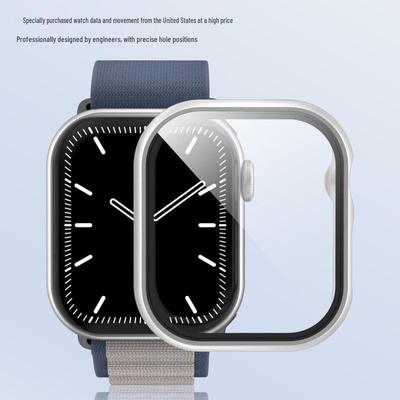 Чехол-накладка из твердого пластика и закаленного стекла для Apple Watch Series 10