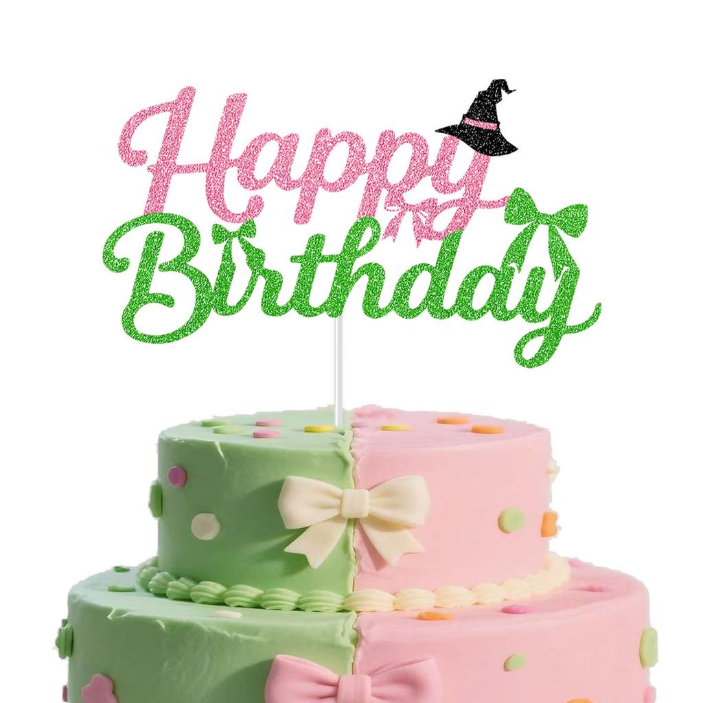 Тема День рождения Торт Вставка Карточка Бант Шляпа ведьмы Украшение для торта на день рождения Плагин