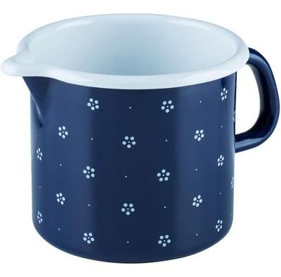 Кастрюля с носиком Country цветок голубой 12см 1л (0040-073)
