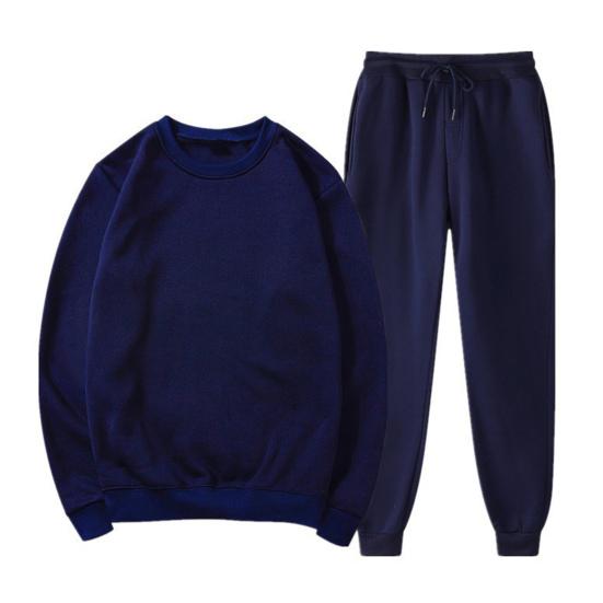 2 шт./комплект спортивный костюм круглый вырез длинный рукав пуловер топы эластичный шнурок талия длинные брюки комплект офисный тренировочный наряд