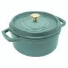 Staub Cocotte Round Eucalyptus Two Hand Литой эмалированный горшок IH Совместимый японский продукт с серийным номером La Cocotte Round "Pico 22 см" [Авторизованный номер]