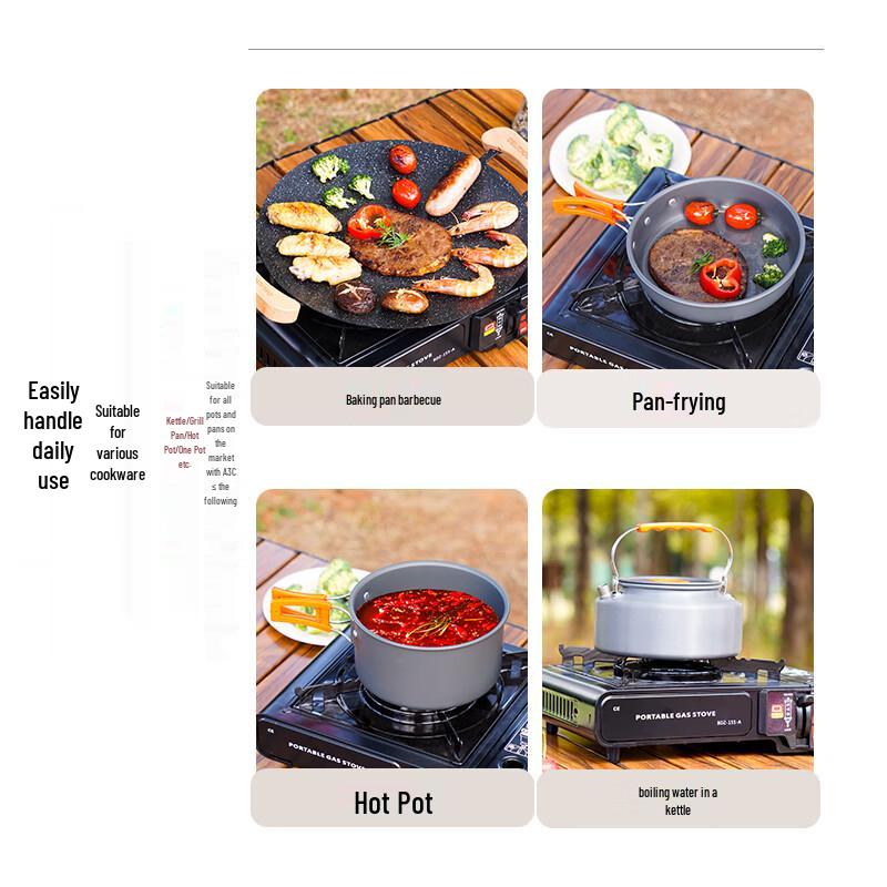 Улучшенный набор походной плиты с безопасным картриджем