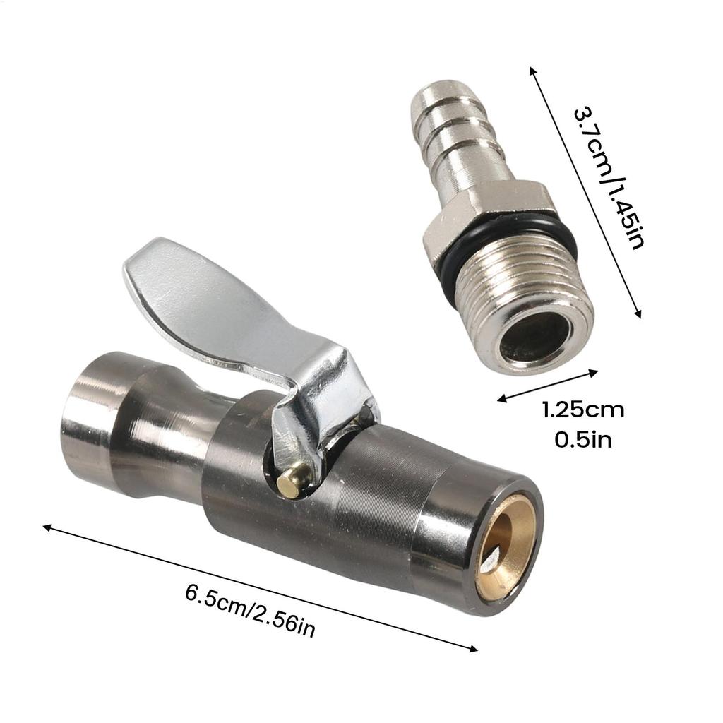 For Motorcycle Locking Air Chuck Heavy-Duty Metal With Clip No Air Leakage Tire Inflator Quick Connect Adapter For Bike