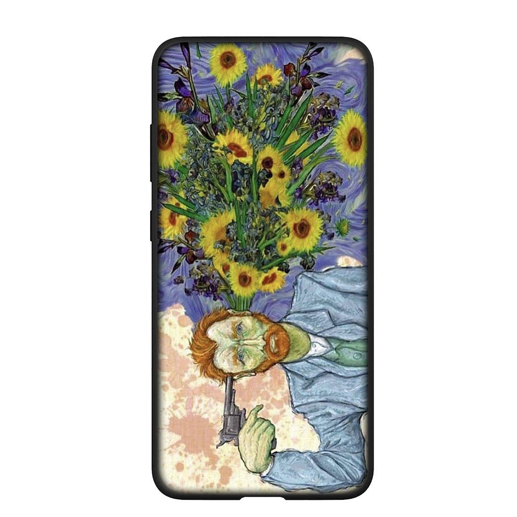 Чехол для телефона Samsung Galaxy S25 S24 S23 iPhone 16 15 Xiaomi Redmi Note 14 13 12 16E X 11 Pro Max OPPO Moto Huawei Wallpaper Sunflower Van Gogh Cover