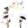 Wall Sticker Self-adhesive Easy to Apply PVC Fairy Girl Flower DIY Wall Decorative Sticker for Living Room