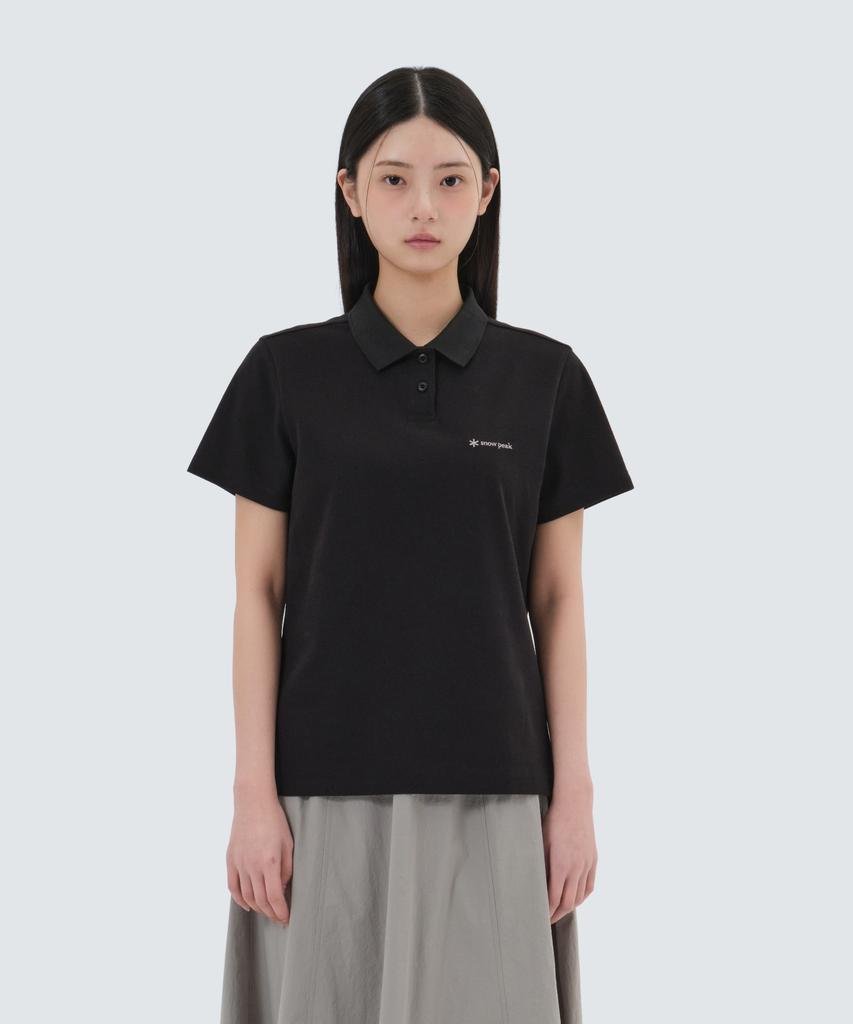 SNOWPEAK APPAREL Базовая женская рубашка-поло из пике (S25Mwfps67) черный