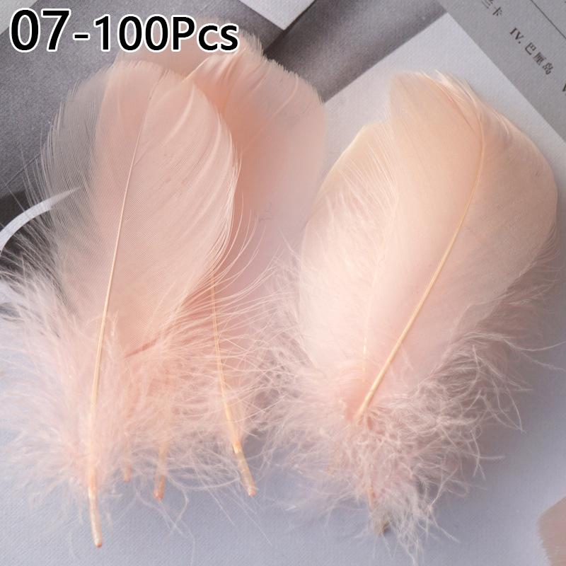100pcs 6-12 Cm Natural Colourful Goose Feather Plume for Wedding Party Clothing Decoration DIY Craft Feathers