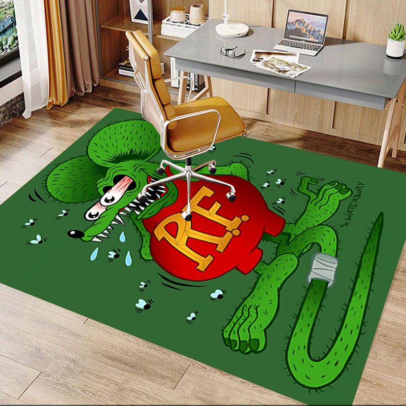 1 шт. Ковер Rat Fink, Офисный коврик, Уличный коврик, Домашний декор, Ковер для зоны, Фестиваль