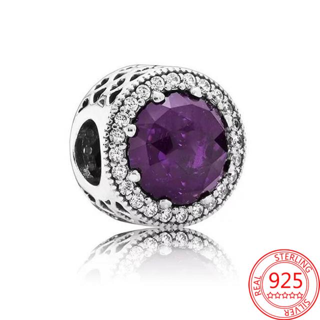S925 стерлингового серебра фиолетовая маргаритка муранское бисер ночное небо звезда подвеска подходит модный браслет своими руками роскошные серебряные украшения для девочек