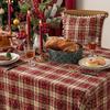 Festive Christmas Checkered Tablecloth for Dining Desk Vintage American Style Holiday Decor