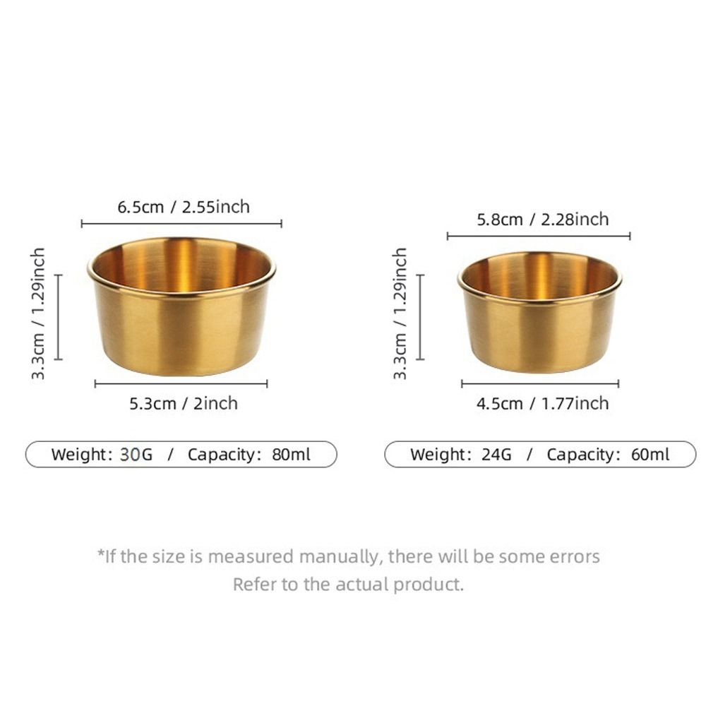 Stainless Steel Dipping Bowl Mustard/Salad/Tomato Sauce Sauce Dish Seasoning Dishes