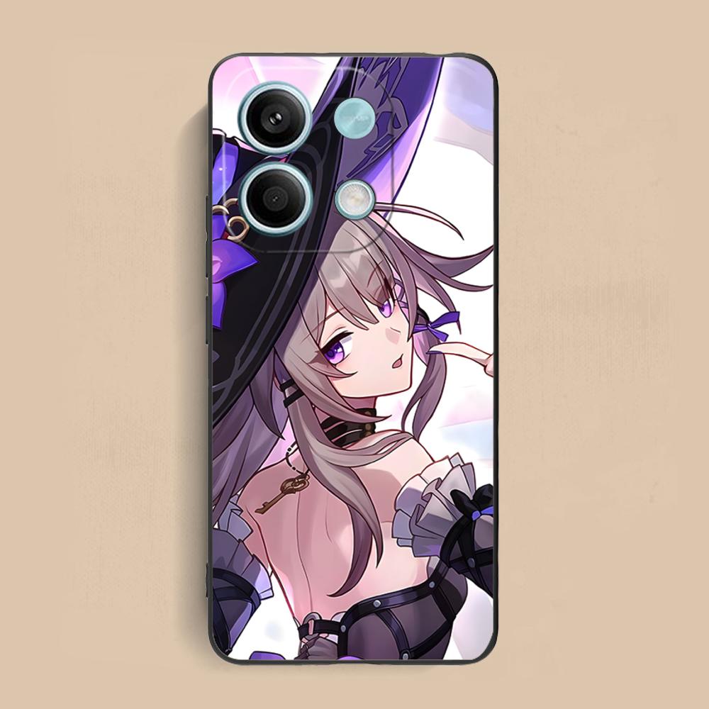 HSR Herta Матовый ТПУ Чехол для Мобильного Телефона для Xiaomi Redmi Note 14 13 12 11 S Pro Plus 4G 5G Цветной Печатный Чехол