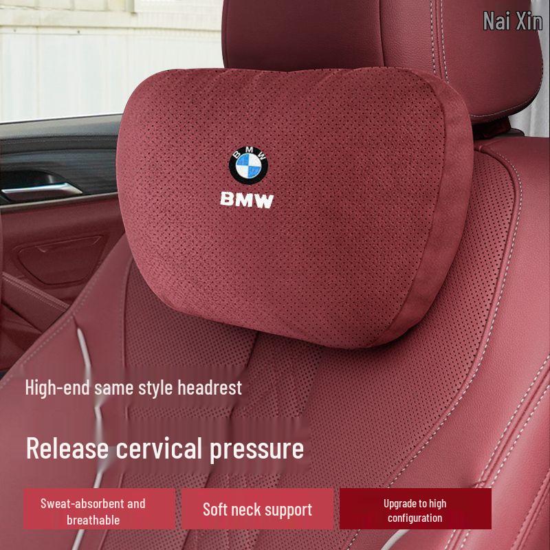 BMW Headrest Neck Support & Lumbar Cushion for 1, 3, 5, 7 Series & X1-X6