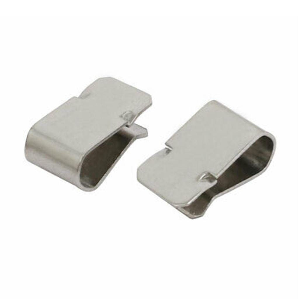 20pcs Stainless Steel Cable Clip Silver Tone Solar Photovoltaic Parts Accessories Cable Clip Wires Clamp