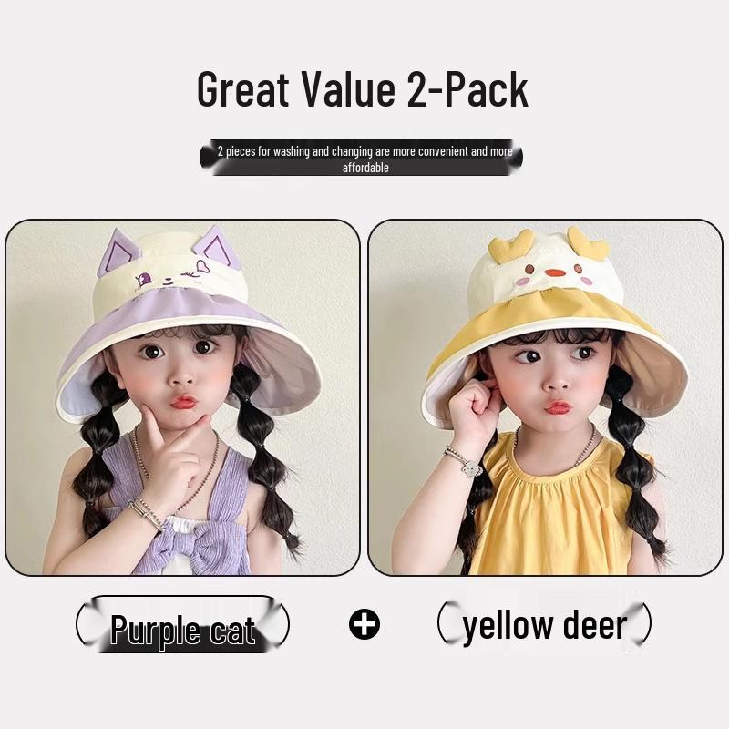Kids' Wide Brim UV Protection Sun Visor Hat – Summer Lightweight Hat for Boys and Girls