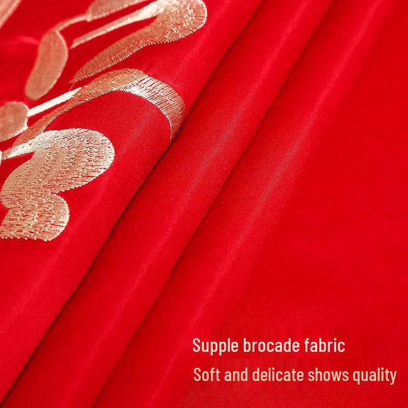 Красная скатерть «Двойное счастье» для свадебной церемонии, алтаря, журнального и обеденного стола