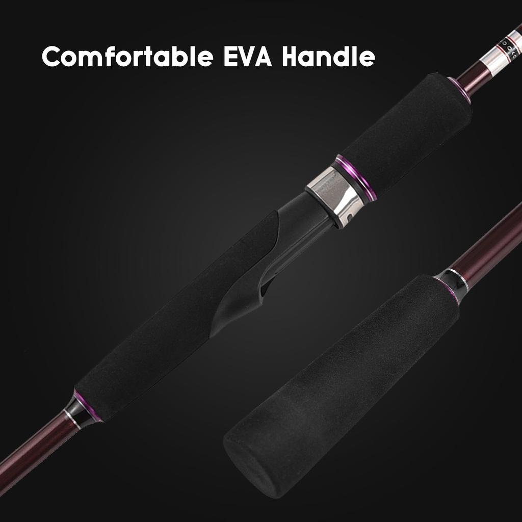 Углеродная спиннинговая удочка 1,8 м, цельнолитая удочка с удобной ручкой из ЭВА