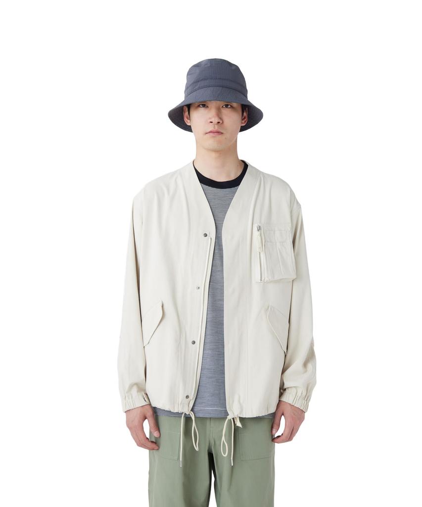 Snow Peak TAKIBI Herringbone Collarless Jacket Outerwear Jacket ECRU M JK-26SU007 Men's Women's