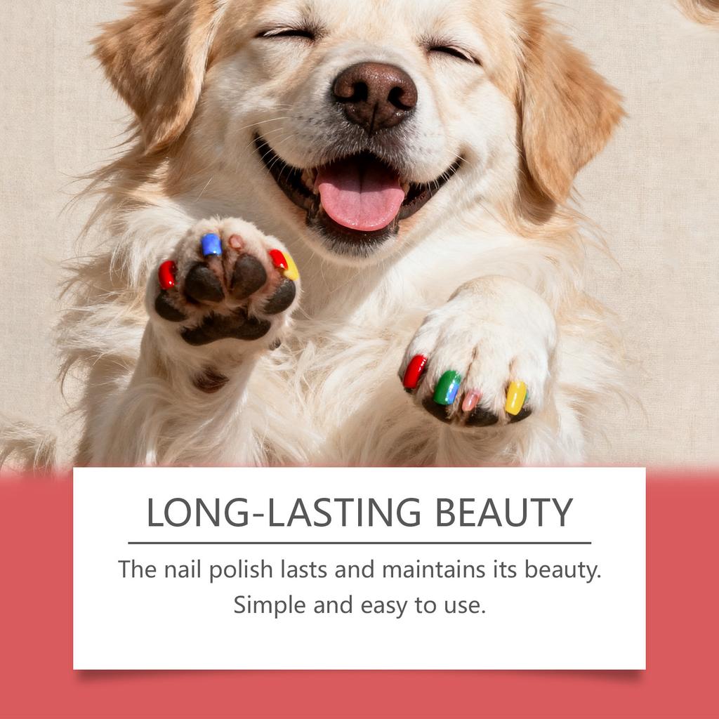 Набор лаков для ногтей для собак, Подходит для ногтей и ухода за ними, Идеально подходит для ручек-дудлов для ногтей для любителей домашних животных, 10 мл