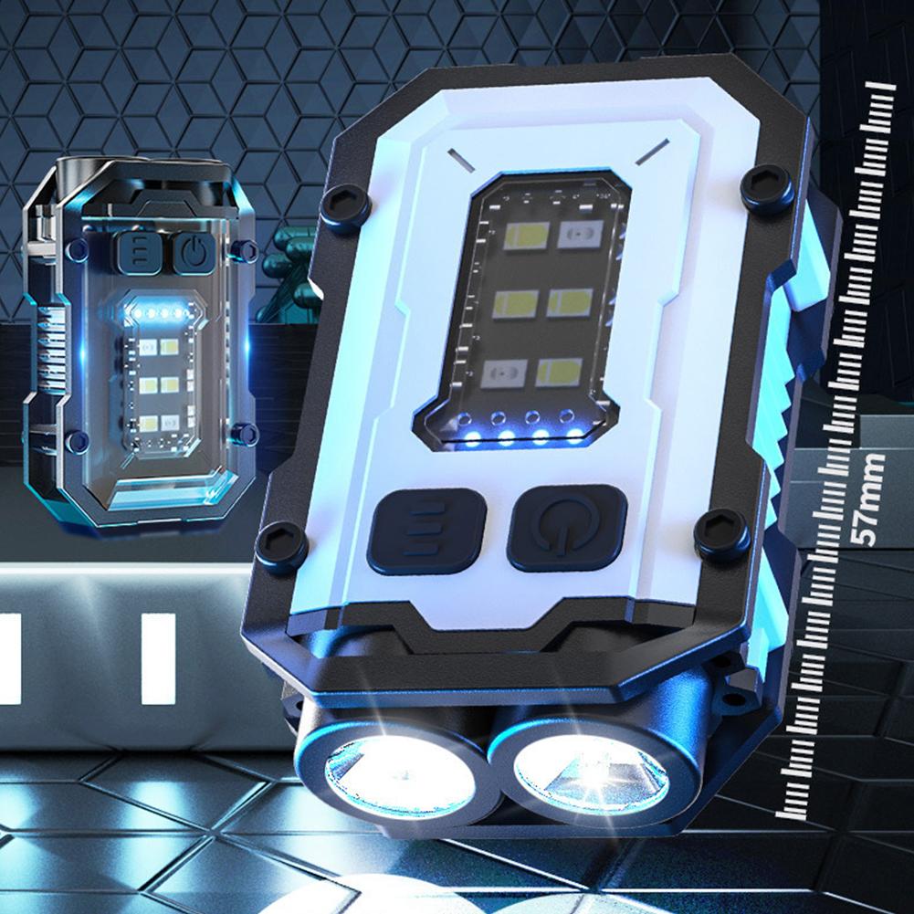 USB Rechargeable LED Flashlight Portable Tail Magnet Flashlight Super Bright Camping Lantern Side COB Emergency Light 180LM