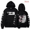 Japanese Anime Attack On Titan Hoodie AOT Graphic Printed Hooded Sweatshirt Streetwear Harajuku Style Unisex Streetwear