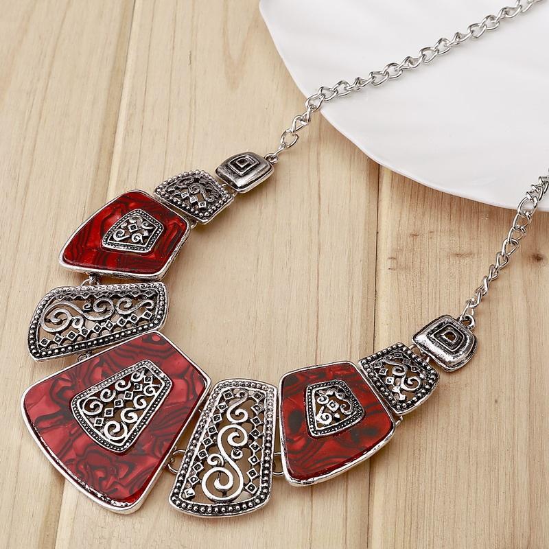 6 цветных колье, винтажные ожерелья, женские украшения