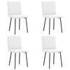 VidaXL Dining Chairs Set of 4 White Faux Leather, Chair, Living Room Chair, Accent Chair, Kitchen Chair, Seat At 3315219