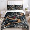 Fashion Dragon and Tiger Battle All Season Duvet Cover Bedding Sets Soft Quilt Cover and Pillowcases Single/Double/Queen/King