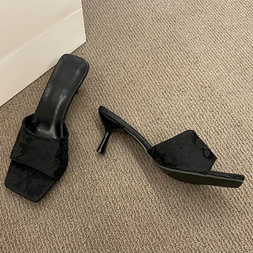 Модные сандалии De Mujer, женская спортивная обувь в стиле ретро 2024, новые летние модные сандалии для платья, повседневные тапочки, элегантные босоножки на высоком каблуке