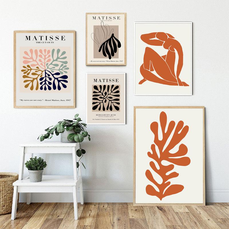 Абстрактная геометрия, кривая постер, Матисс, холст, живопись, красочные стильные постеры и принты, настенное искусство для гостиной, домашний декор