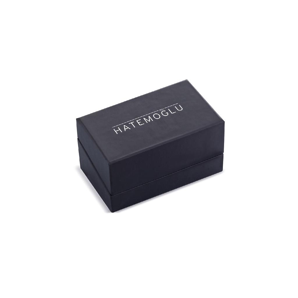 Черная однотонная круглая запонка